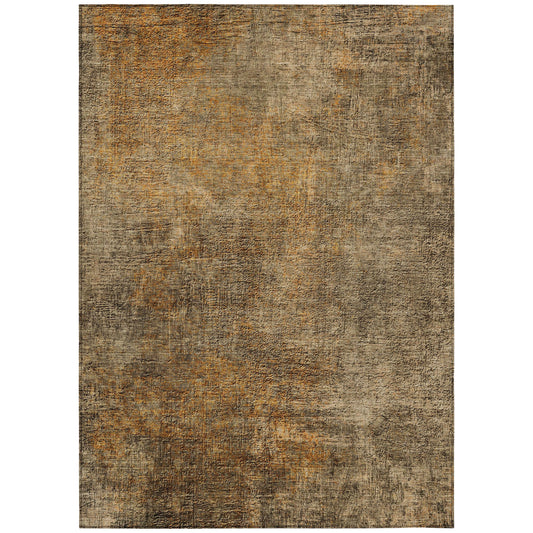 Addison Rugs Chantille ACN593 Brown 8x 10Indoor Outdoor Area Rug Easy Clean Machine Washable Non Shedding Bedroom Living Room Dining Room Kitchen Patio Rug